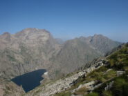 salendo alla Punta Fenestrelle vista su Chiotas ,Argentera e Oriol 