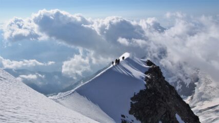 la  cresta di discesa dall'Orientale