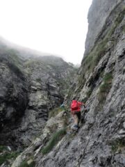 Primo tratto attrezzato nel canalone