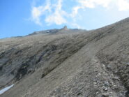 La ripida salita dopo il ghiacciaio