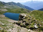 Salendo sopra il lago Fallere, praticamente una scala...