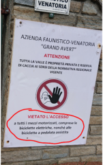 Divieto bici elettriche 