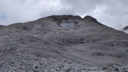 Cima Fradusta e quel che resta del ghiacciaio