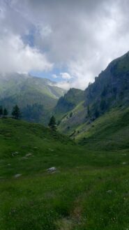 Passaggi dal sentiero dall'altro lato del torrente