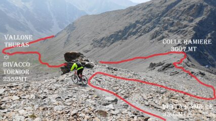 Scendendo dalla vetta verso i 3200mt