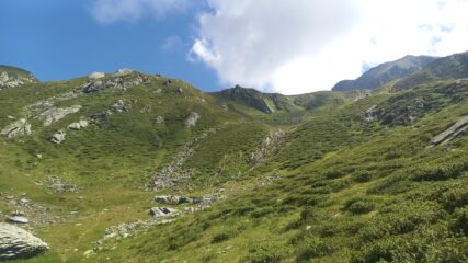 Guardando indietro verso la cima