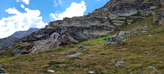 Unica fonte d'acqua poco prima del pian Bergnoz