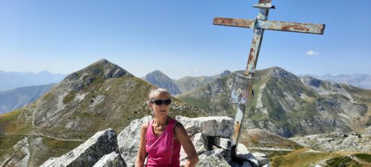 in cima al Parvetto. a sn la Punta Parvo