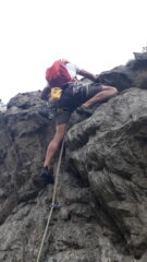 lo strapiombo all'inizio di L5..