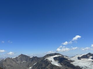 Panorama dalla vetta: Palon de la Mare, Cevedale, monte Pasquale e monte Vioz