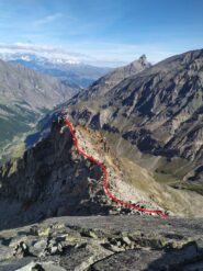 Ultimo tratto di cresta dalla vetta