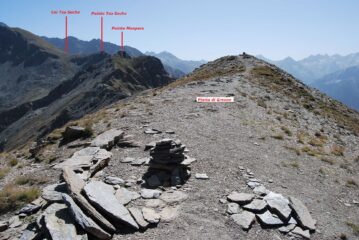La vetta della Piatta di Grevon e il tratto di cresta per il Colle di Tsa Seche