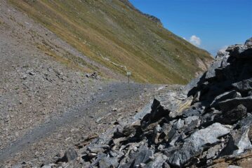 L’arrivo al Col Vallonet: adesso è pura risalita verso la vetta
