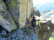 Il traversino esposto tra cima NO e cima SE