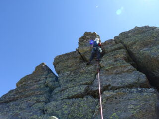 Ultimo divertente muretto sotto l'ometto di vetta