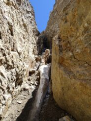 Il canale della breche superiore percorso in discesa