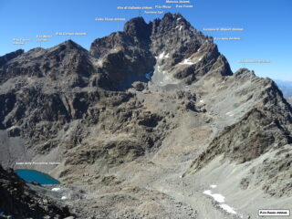 Da P.ta Dante panorama top sul versante sud del Monviso. 