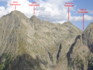 La cresta vista dal Bivacco del Baus