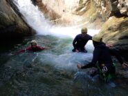 Pozza dopo la prima calata, possibili tuffi precisi da 6 e 9 m