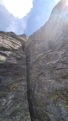 Ultimo passaggio di III per raggiungere la cresta finale 