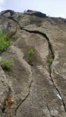 Settore sud : Fuga dalla realtà (6a) e la sua variante dx (6a)