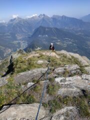 La fine della via della cresta del monte Zerbion