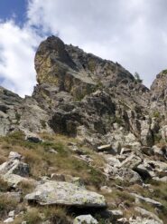 il torrione con il passo chiave della via