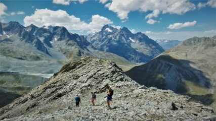 Inizio discesa verso il vallone di Le Casset