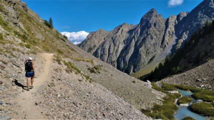 Sul sentiero di rientro a Le Casset