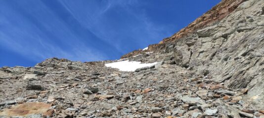 il pendio sfasciumo nevoso