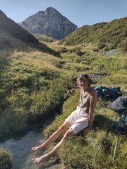 sosta refrigerante scendendo ai laghi della Brignola