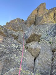 La bella fessura-camino del 2° torrione