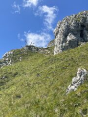 Lo scheletro dell'albero. Da questo punto in poi il sentiero tornerà ad essere tracciato e logico da seguire