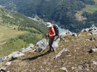 all'inizio della discesa