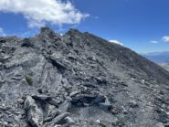 in vista dell'omino di vetta