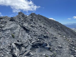 in vista dell'omino di vetta