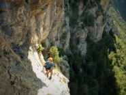 Sopra l'attacco  della ferrata
