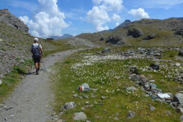 Sul sentiero di discesa