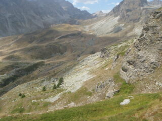 Vallone di ritorno con in cima l'Albrage
