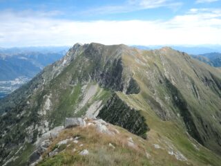 Pizzo Ragno e Nona visti dal Togano, al  entro il Passo di Biordo