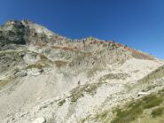 Percorso di salita alla Testa di Bresses Nord visibile salendo verso il Colletto di Valasco.