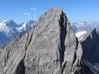 Parte alta del percorso vista dall'Aiguille centrale