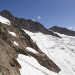 Il percorso per raggiungere la cresta Sud