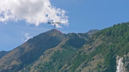 La vetta dal parcheggio