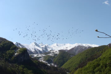 Ancora tanta neve sulle cime a inizio maggio...