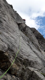 il muro aggettante di 6a+ di L9 salito dai soci soltanto..