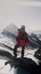 sull'Hinter Fiescherhorn con dietro il Finsteraarhorn..