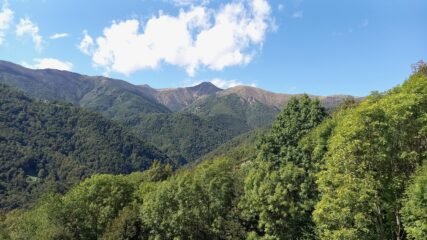 in discesa con il sole