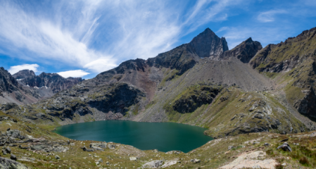 Lago inferiore di Laures, con la Est dell'Emilius 