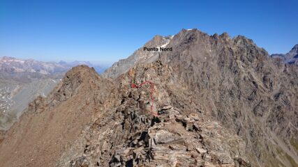 Punta Salliaosa Nord dalla vetta Sud